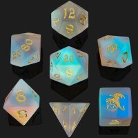 Frosted Prismatic Crystal K9 Stone Dice Set