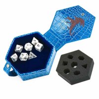 Dragons Hoard Gemstone Polyhedral Dice Set-Ruby in Zoisite