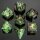 Dragons Hoard Gemstone Polyhedral Dice Set-Ruby in Zoisite