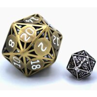 Classic Atomic Dice Giant Hollow Ancient Bronze 55MM D20