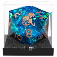 Sharp Edge Resin 55mm Chonk D20-Blue&Red