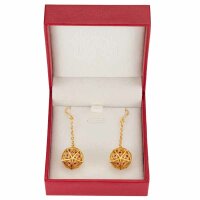 Dragons eye D20 earrings-Good w/Red gems