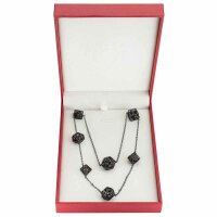 Dragons eye 7-die necklace-Gunmetal w/Purple gems