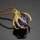 Dragons claw necklace with random sharp resin D20s-Gold