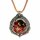 Dragons claw necklace with random sharp resin D20s-Silver