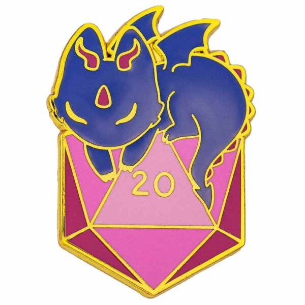 Quests Reward Fine Art Pins: Dragon with D20