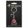 D20 keychain with HYMGHO dragon charm- Behemoth Blood on Gun Metal