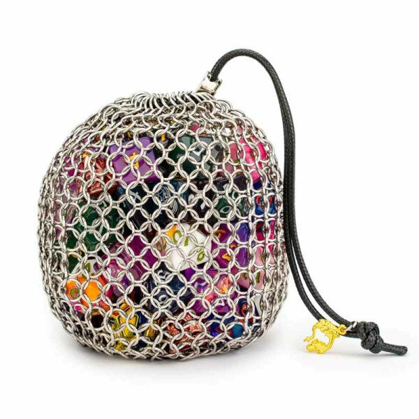 Chainmail Dice Bag-Silver