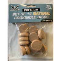 Set of 14 Crokinole Discs -Natural