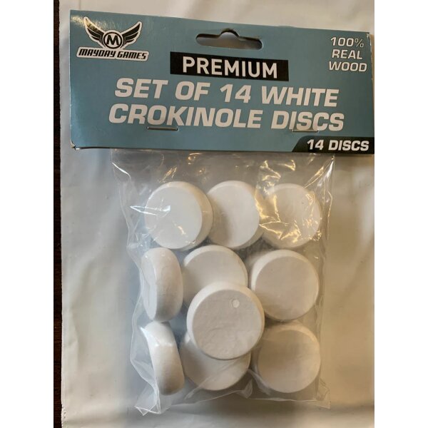 Set of 14 Crokinole Discs -White