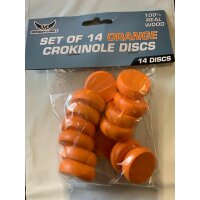 Set of 14 Crokinole Discs - Orange