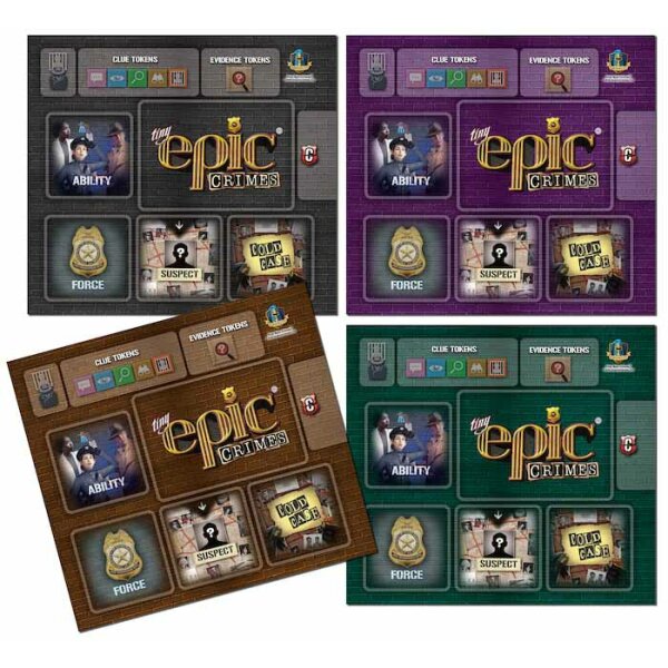 Tiny Epic Crimes 4 Pack Player Mats Retail Packed