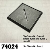 40mm Square Plastic Base (10)