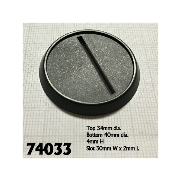 40mm Round Plastic Gaming Base (10)