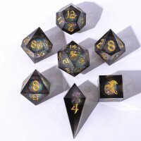 Sharp Edge Liquid Core RPG Dice Set - Cursed Eclipse