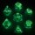 Bog Frog RPG Dice Set Glow in the dark-Silver