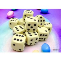 Opaque 16mm d6 Pastel Yellow/black Dice Block™ (12...