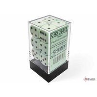 Opaque 16mm d6 Pastel Green/black Dice Block™ (12...