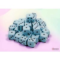 Opaque 12mm d6 Pastel Blue/black Dice Block™ (36 dice)