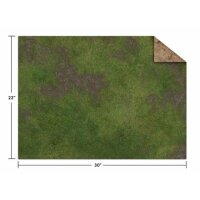 22x30" Broken Grassland / Desert Scrubland Game Mat