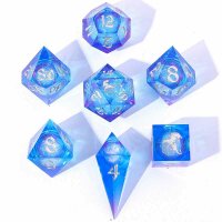 Sharp Edge Liquid Core RPG Dice Set -Fae Storm