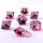 "Always Watching" Sneering Skull Sharp Edge Resin Dice Set-Red