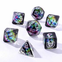 Wyrmforged Rollers Rounded Edge Resin Dragons Eye Dice Set-Chromatic