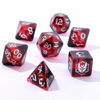 Wyrmforged Rollers Rounded Edge Resin Dragons Eye Dice Set-Red