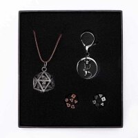 Grimskulls D20 Locket Gift Set-Ancient Silver