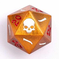 25mm Solid Metal Single D20 The Critical Dice -Ancient Gold