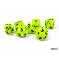 Vortex® Mega-hedral™ Bright Green/black 7-Die Set