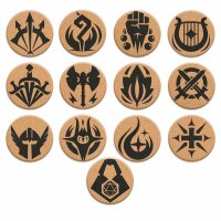 Set of 13 RPG Class & DM Icon Coasters