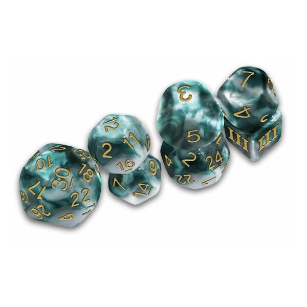 Thracian Smoky Sacrifice Dice Set, DCC Funky 7