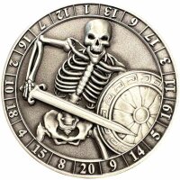 Dice Coin D20 Skeleton