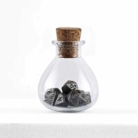 Unseeli tiny RPG dice set-Ancient Silver