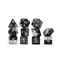 Halfsies Dice: Glitter Edition - Black