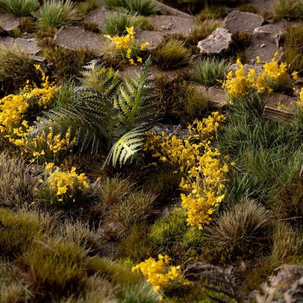 Grass Tufts - Yellow Flowers