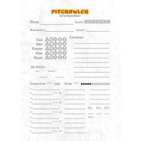 Pitcrawler: Character Sheet Pad