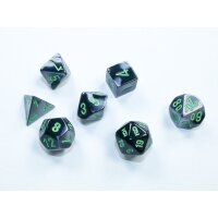 Gemini® Mini-hedral™ Black-Grey/green 7-Die Set
