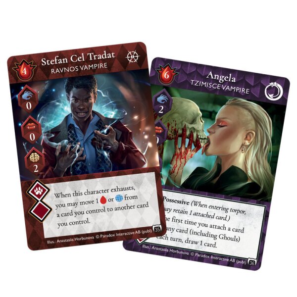 Vampire: The Masquerade Rivals Expandable Card Game Angela & Stefan Cel Tradat Promo Pack