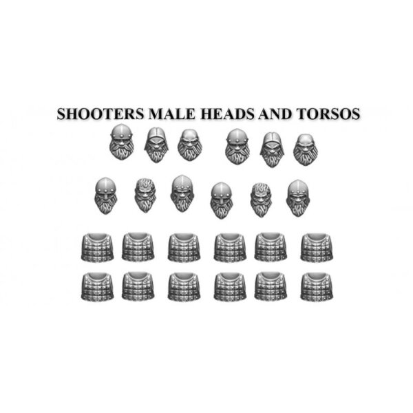 Shooters Male Heads and Torsos