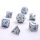 Barbarian Solid Metal Polyhedral Dice Set - Brushed Blue