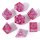 Purrfect Pink Resin Polyhedral Dice Set
