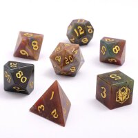 DRAGONS HOARD GEMSTONE DICE - INDIAN AGATE