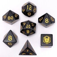 DRAGONS HOARD GEMSTONE DICE - BLUE TIGERS EYE