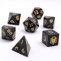 DRAGONS HOARD GEMSTONE DICE - BLUE TIGERS EYE