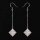 Dragons eye D8 earrings-Silver w/Pink gems