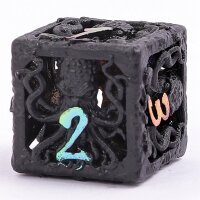 Lllithids Mind Cage Hollow Metal Dice Set - Black...