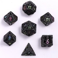 Lllithids Mind Cage Hollow Metal Dice Set - Black...