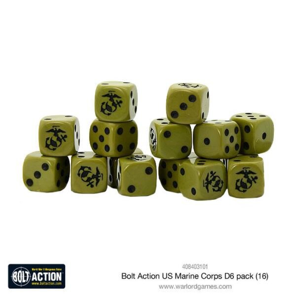 Bolt Action: US Marine Corps D6 Dice (16)
